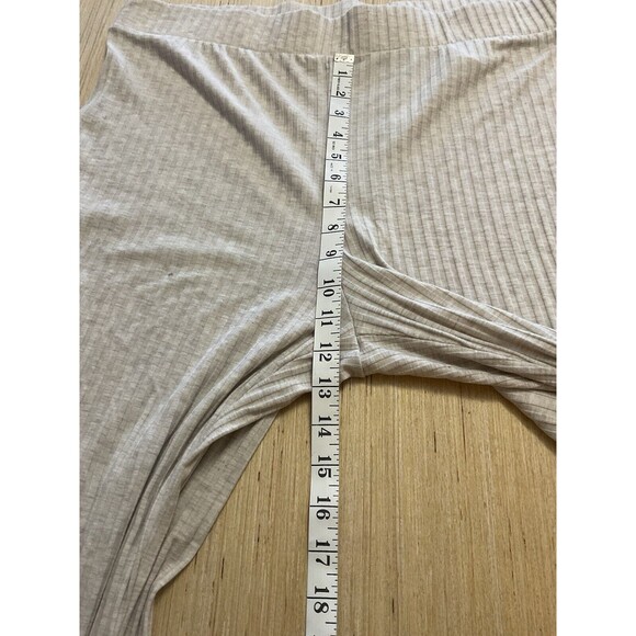 H&M Beige Flared Ribbed High Stretchy Waisted Pants XXL (2XL) - Picture 5 of 7